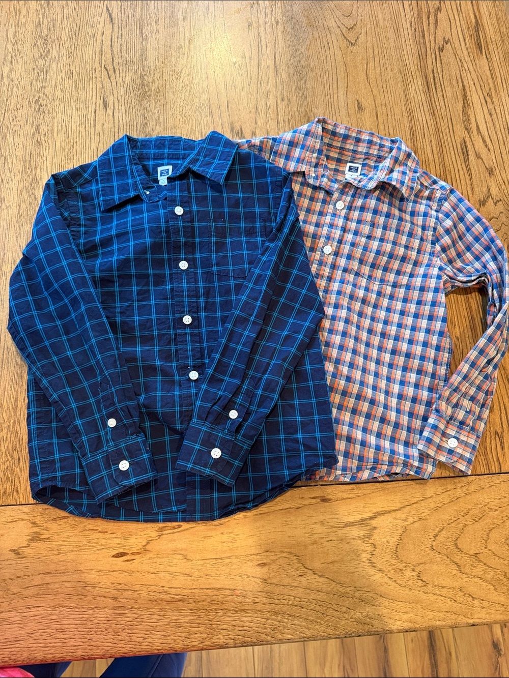 Janie and Jack boys 4T Kids Plaid Button-Up Shirt bundle of two